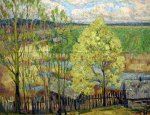 Верба цветет - 1977-1995, 70х90 (холст сшит из двух кусков), холст, масло, 40 000,00руб.<br />