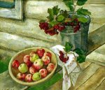 Калина и яблоки - 1995, 60х70, холст, масло, цена договорная.<br />